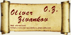 Oliver Živankov vizit kartica
